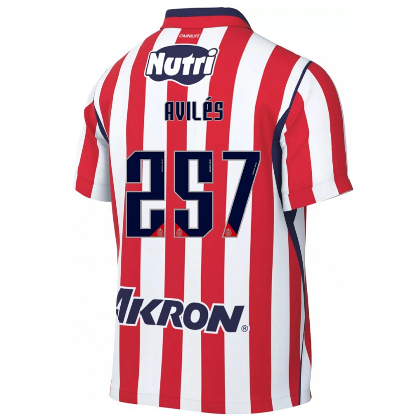 Danxen Män Emmanuel Avilés #257 Röd Vit Hemmatröja Matchtröjor 2026/27 Tröjor T-Tröja