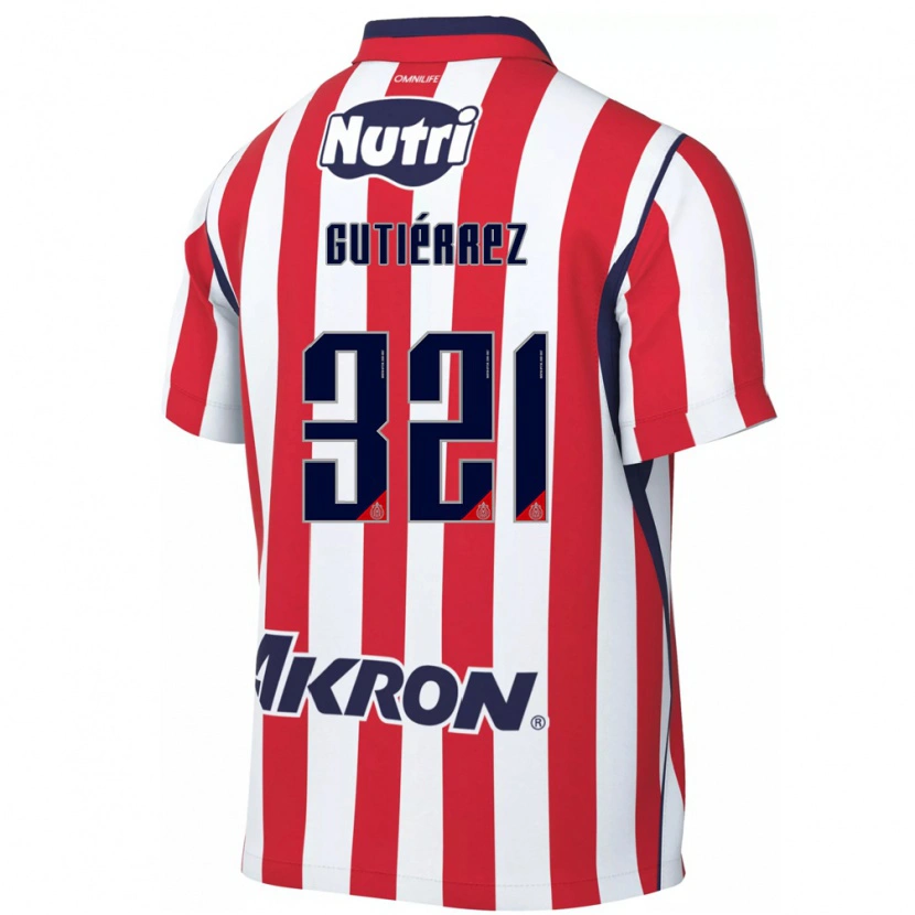 Danxen Män Axel Gutiérrez #321 Röd Vit Hemmatröja Matchtröjor 2026/27 Tröjor T-Tröja
