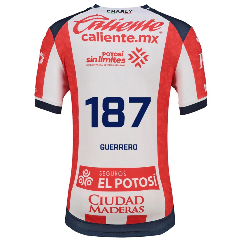 Danxen Män Javier Guerrero #187 Röd Vit Svart Hemmatröja Matchtröjor 2026/27 Tröjor T-Tröja