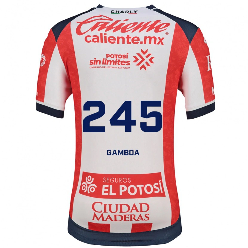 Danxen Män Martín Gamboa #245 Röd Vit Svart Hemmatröja Matchtröjor 2026/27 Tröjor T-Tröja