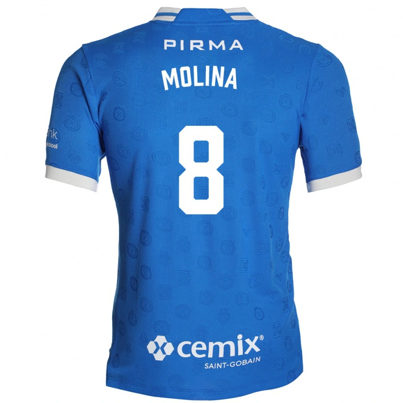 Danxen Män Dalia Molina #8 Blå Vit Röd Hemmatröja Matchtröjor 2026/27 Tröjor T-Tröja