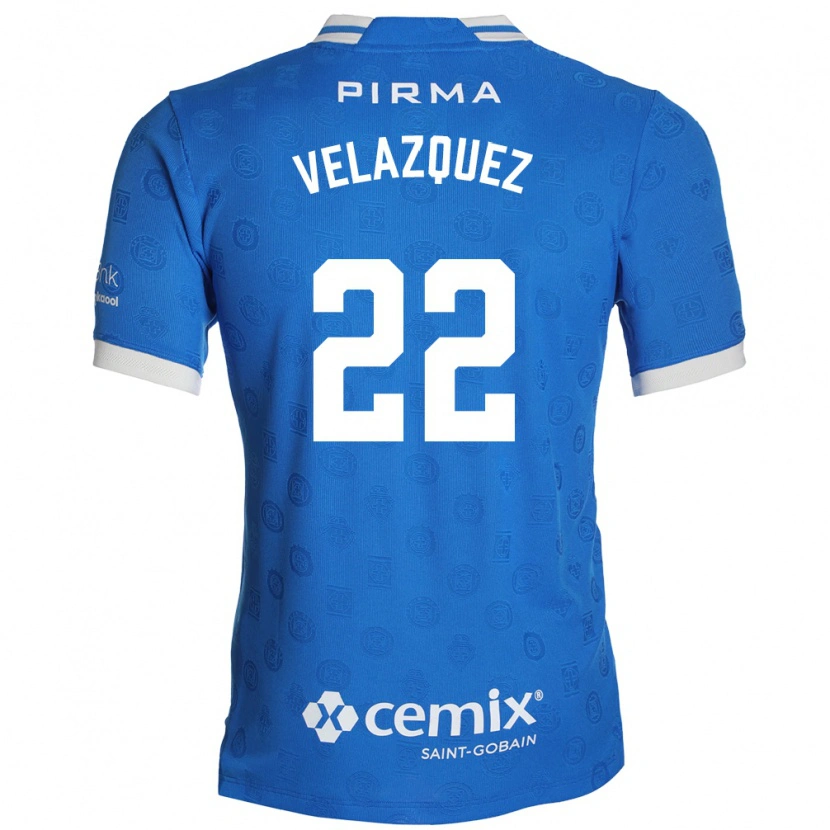 Danxen Män Hireri Velazquez #22 Blå Vit Röd Hemmatröja Matchtröjor 2026/27 Tröjor T-Tröja
