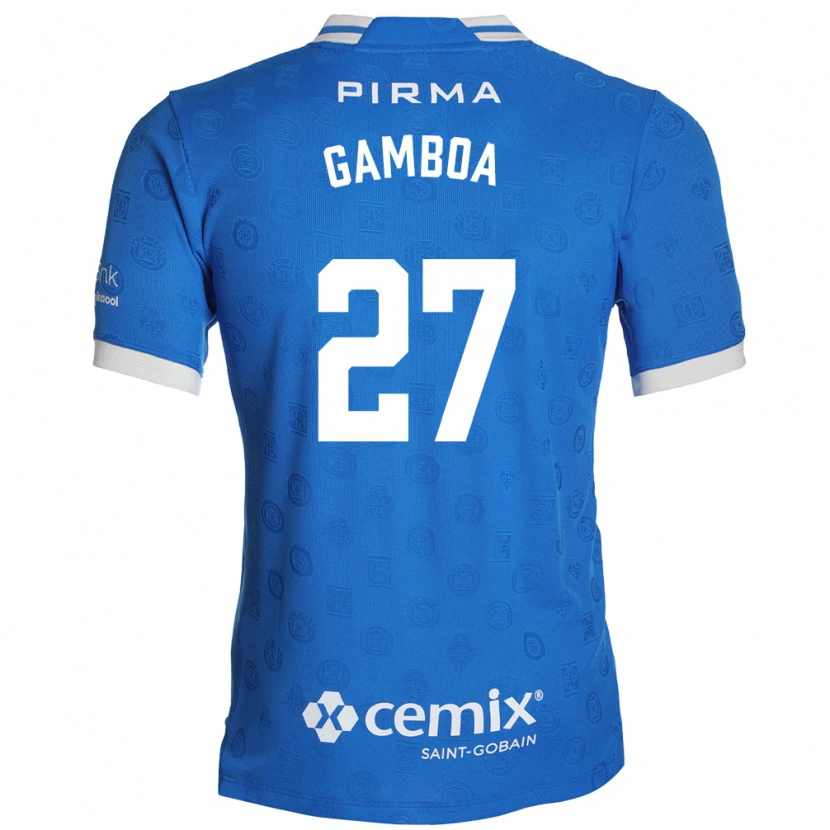 Danxen Män Bryan Gamboa #27 Blå Vit Röd Hemmatröja Matchtröjor 2026/27 Tröjor T-Tröja