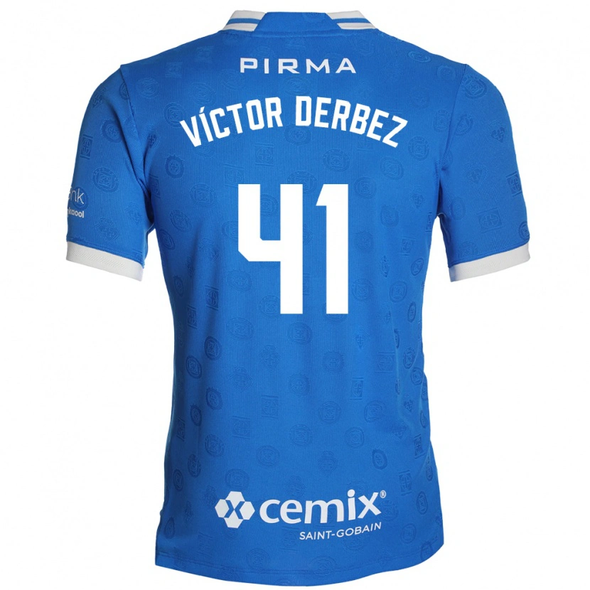 Danxen Män Louis Víctor Derbez #41 Blå Vit Röd Hemmatröja Matchtröjor 2026/27 Tröjor T-Tröja