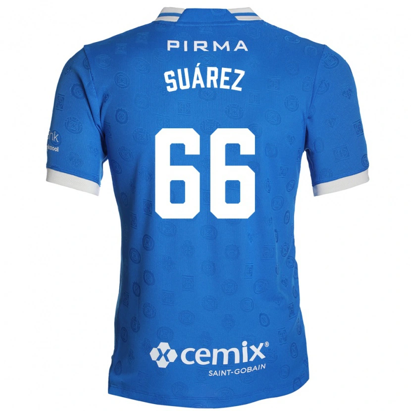 Danxen Män Javier Suárez #66 Blå Vit Röd Hemmatröja Matchtröjor 2026/27 Tröjor T-Tröja