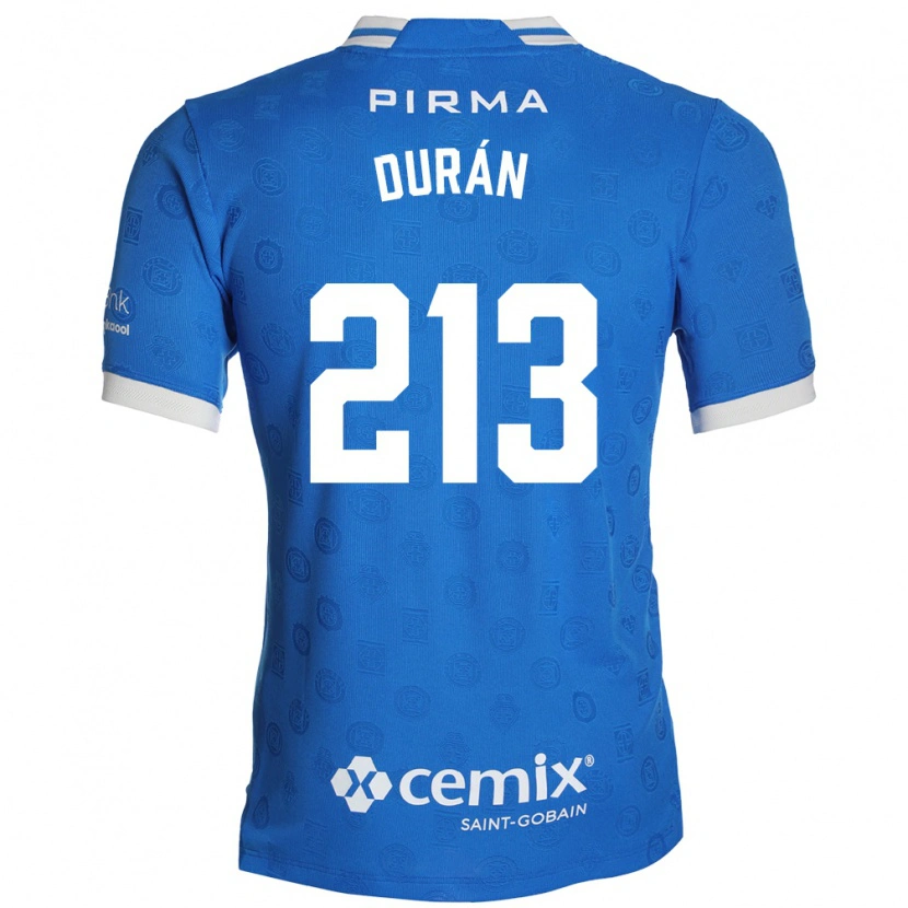 Danxen Män Jeyson Durán #213 Blå Vit Röd Hemmatröja Matchtröjor 2026/27 Tröjor T-Tröja