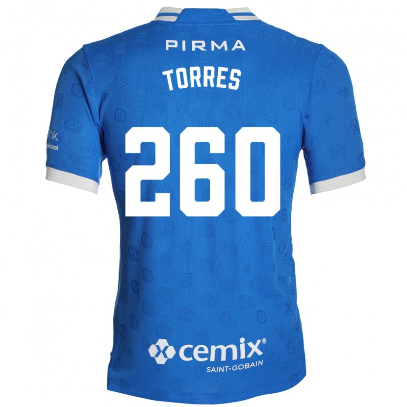 Danxen Män Raúl Torres #260 Blå Vit Röd Hemmatröja Matchtröjor 2026/27 Tröjor T-Tröja