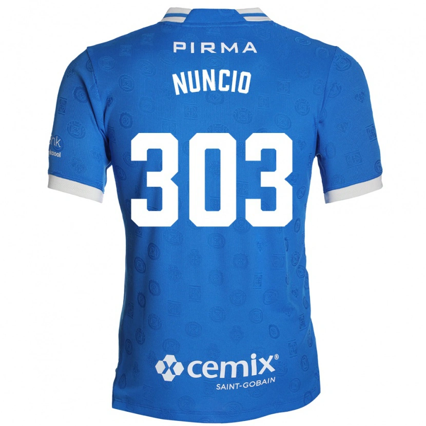 Danxen Män Carlos Nuncio #303 Blå Vit Röd Hemmatröja Matchtröjor 2026/27 Tröjor T-Tröja