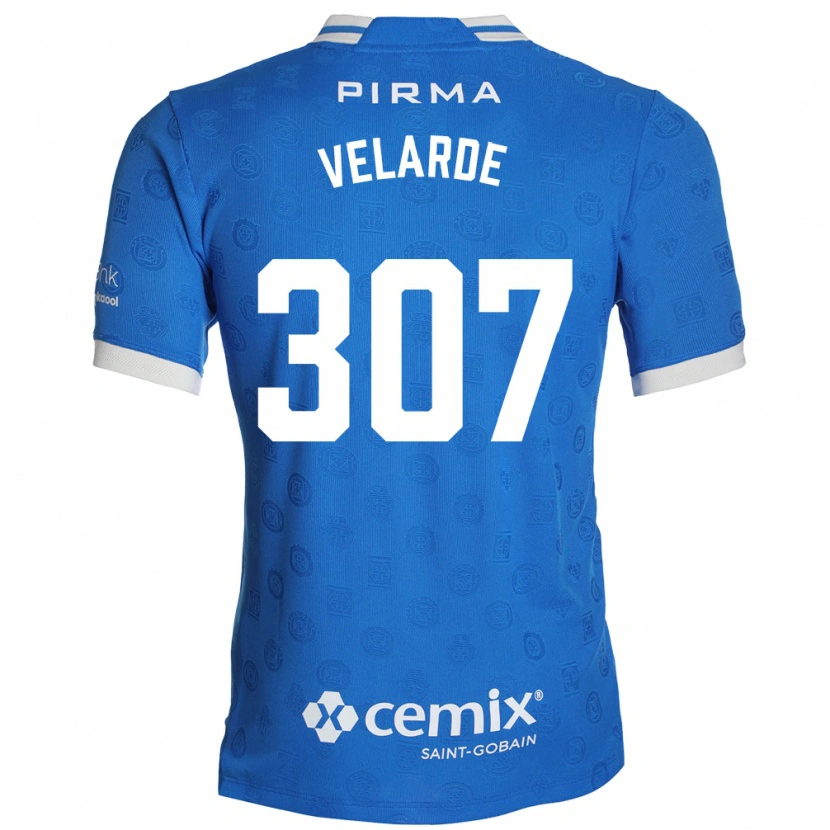 Danxen Män Juan Velarde #307 Blå Vit Röd Hemmatröja Matchtröjor 2026/27 Tröjor T-Tröja