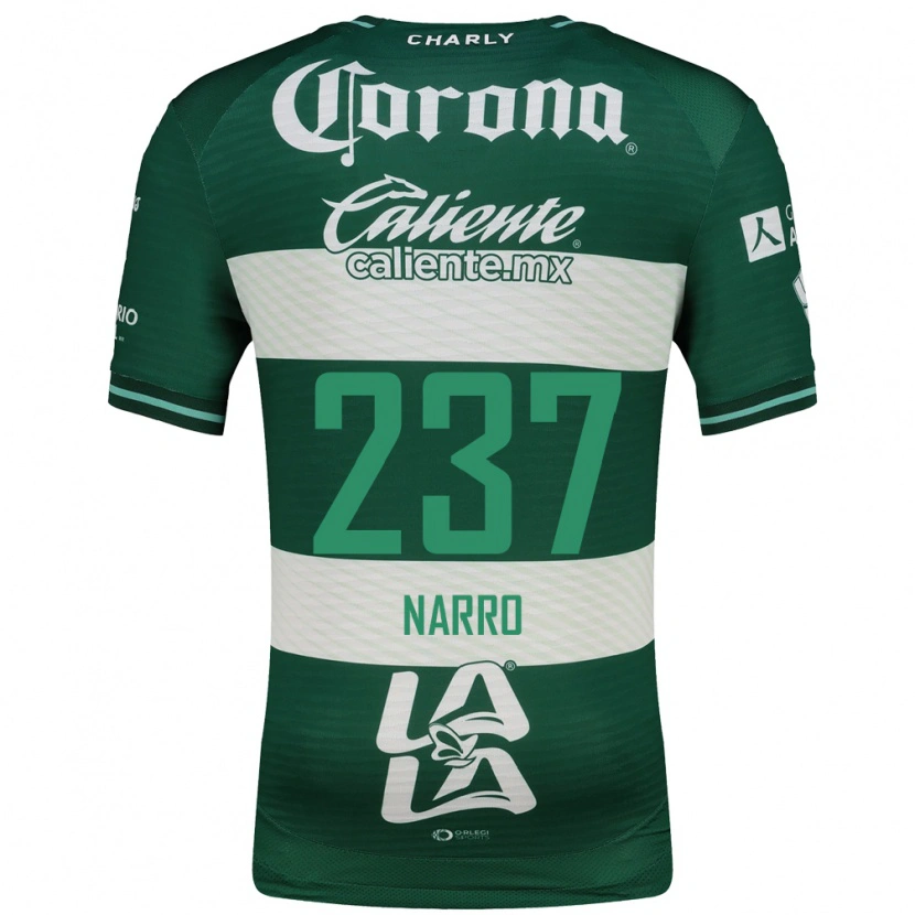 Danxen Män Ernesto Narro #237 Grön Vit Hemmatröja Matchtröjor 2026/27 Tröjor T-Tröja