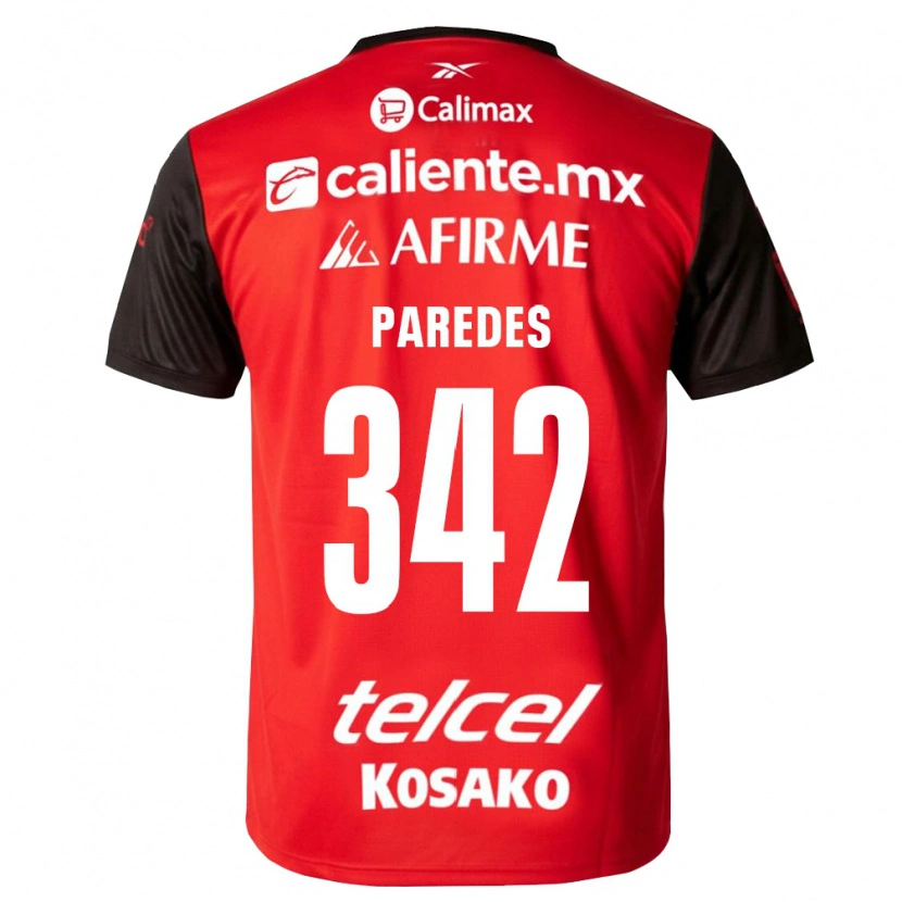 Danxen Män Santiago Paredes #342 Svart Röd Hemmatröja Matchtröjor 2026/27 Tröjor T-Tröja