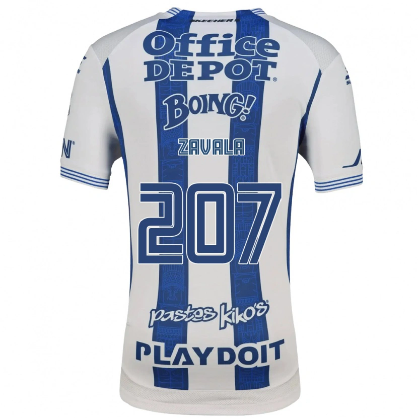 Danxen Män Ian Zavala #207 Vit Marinblå Hemmatröja Matchtröjor 2026/27 Tröjor T-Tröja