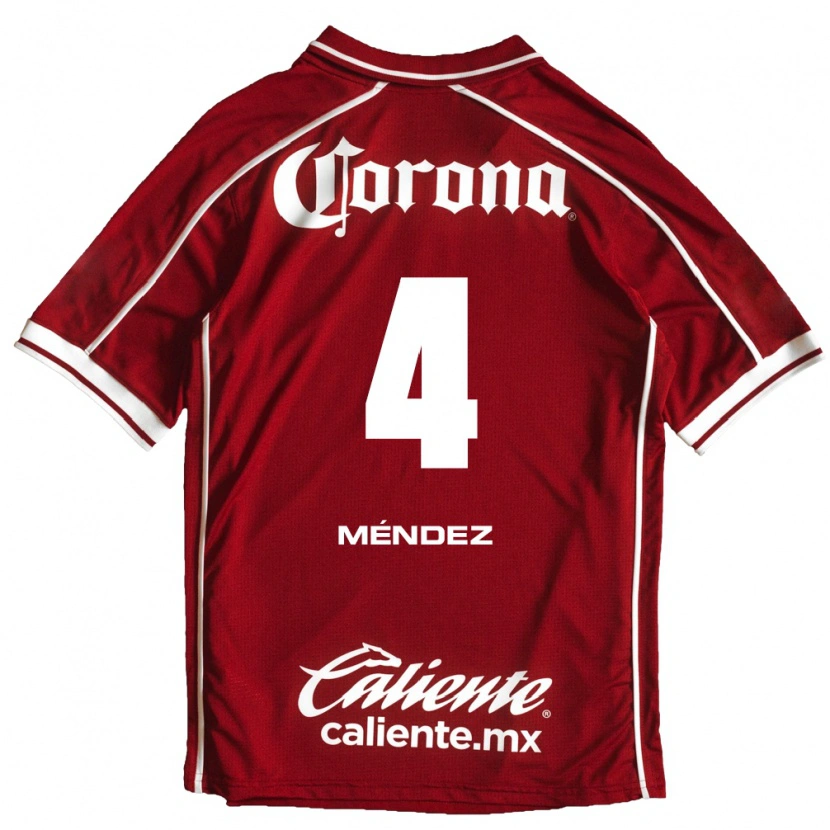 Danxen Män Bruno Méndez #4 Vit Röd Hemmatröja Matchtröjor 2026/27 Tröjor T-Tröja