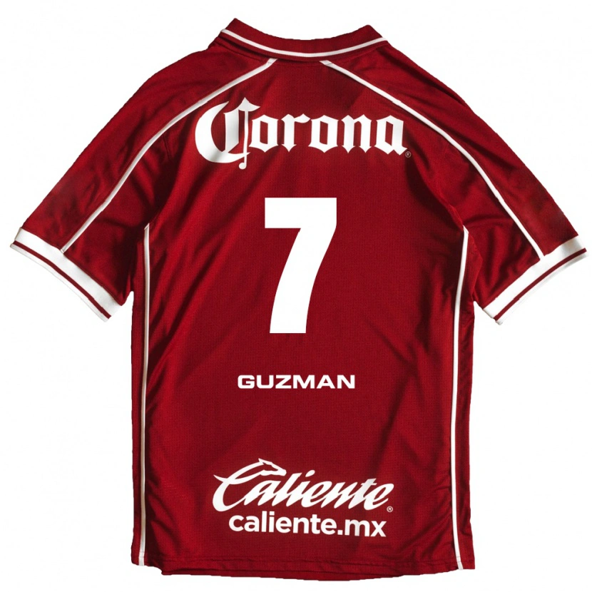Danxen Män Víctor Guzmán #7 Vit Röd Hemmatröja Matchtröjor 2026/27 Tröjor T-Tröja