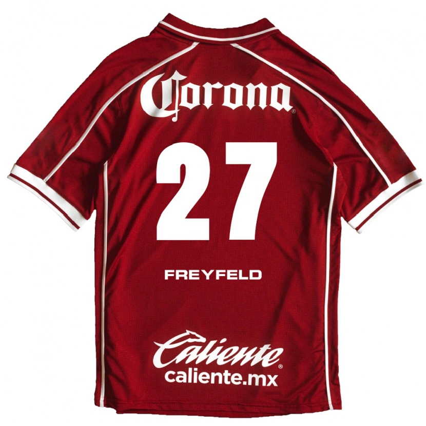 Danxen Män Emiliano Freyfeld #27 Vit Röd Hemmatröja Matchtröjor 2026/27 Tröjor T-Tröja