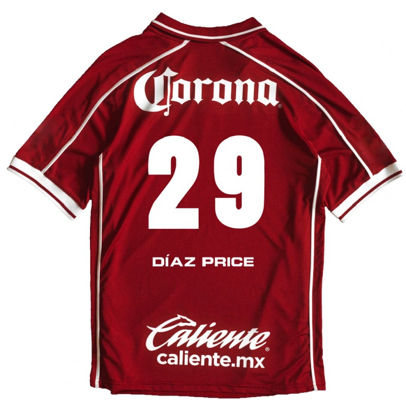 Danxen Män Jorge Díaz Price #29 Vit Röd Hemmatröja Matchtröjor 2026/27 Tröjor T-Tröja