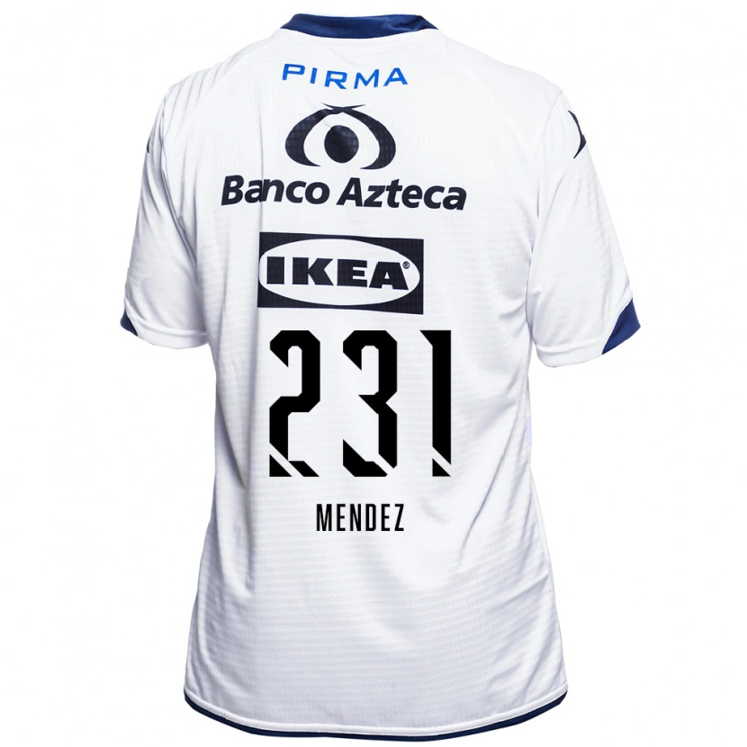 Danxen Män Alejandro Méndez #231 Vit Svart Blå Hemmatröja Matchtröjor 2026/27 Tröjor T-Tröja