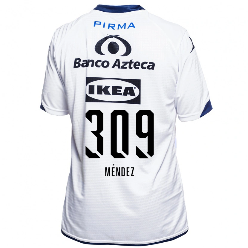 Danxen Män Kevin Méndez #309 Vit Svart Blå Hemmatröja Matchtröjor 2026/27 Tröjor T-Tröja
