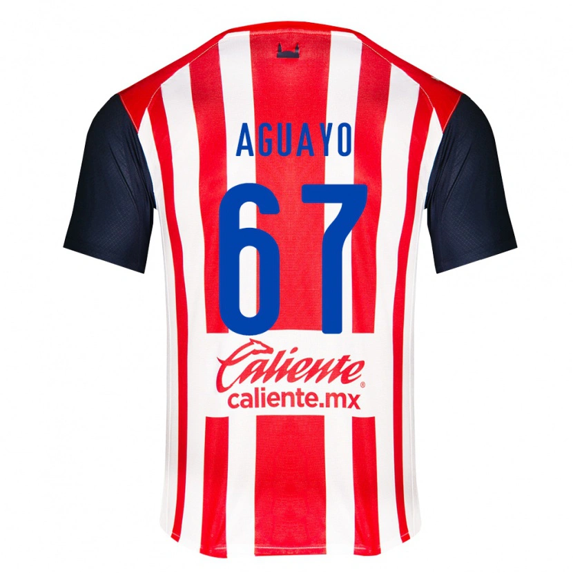 Danxen Män Sergio Aguayo #67 Röd Svart Vit Hemmatröja Matchtröjor 2026/27 Tröjor T-Tröja