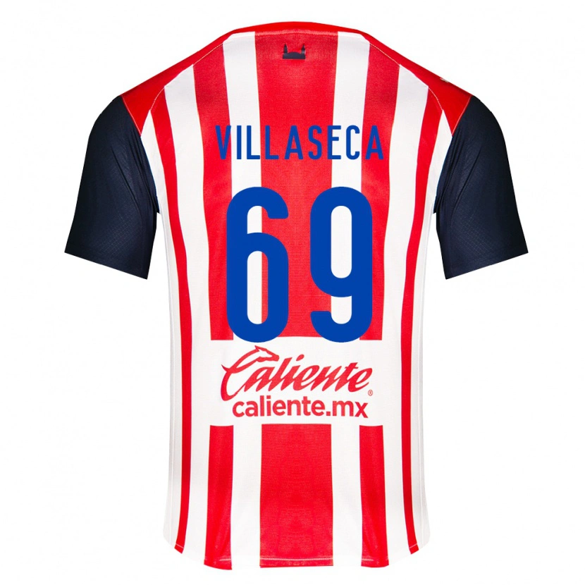 Danxen Män Daniel Villaseca #69 Röd Svart Vit Hemmatröja Matchtröjor 2026/27 Tröjor T-Tröja