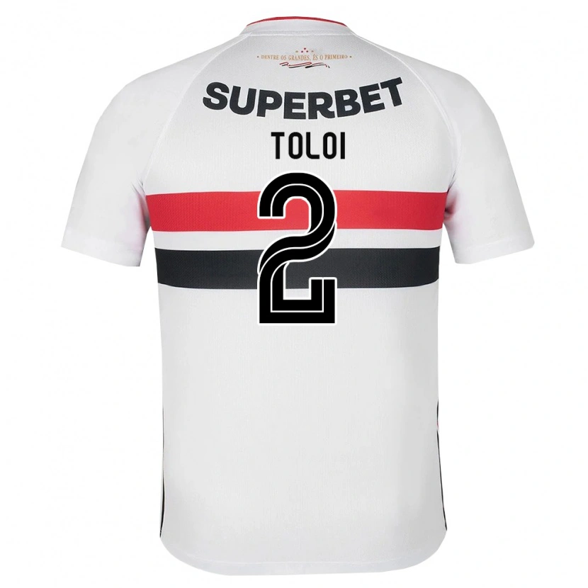 Danxen Män Rafael Tolói #2 Vit Röd Svart Hemmatröja Matchtröjor 2026/27 Tröjor T-Tröja