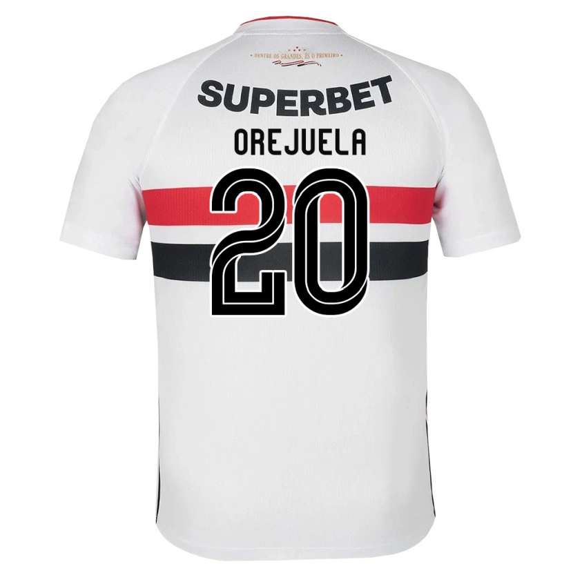 Danxen Män Luis Manuel Orejuela #20 Vit Röd Svart Hemmatröja Matchtröjor 2026/27 Tröjor T-Tröja