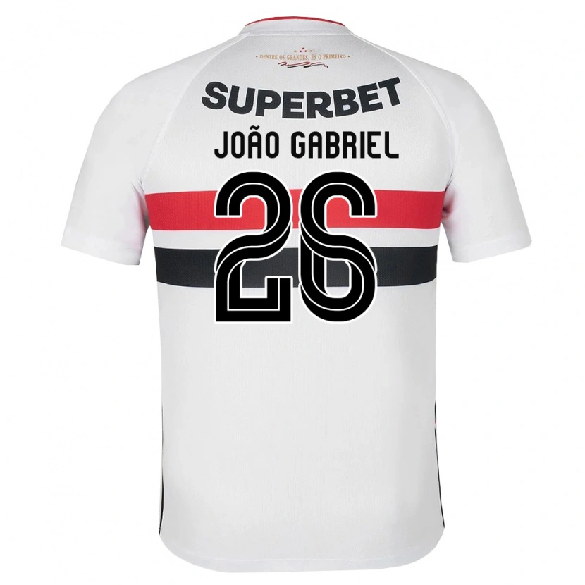 Danxen Män João Gabriel #26 Vit Röd Svart Hemmatröja Matchtröjor 2026/27 Tröjor T-Tröja