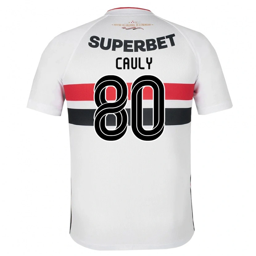 Danxen Män Cauly Oliveira Souza #80 Vit Röd Svart Hemmatröja Matchtröjor 2026/27 Tröjor T-Tröja
