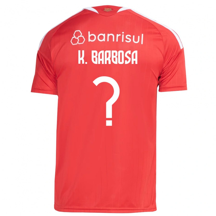 Danxen Män Kauã Barbosa #0 Röd Vit Hemmatröja Matchtröjor 2026/27 Tröjor T-Tröja