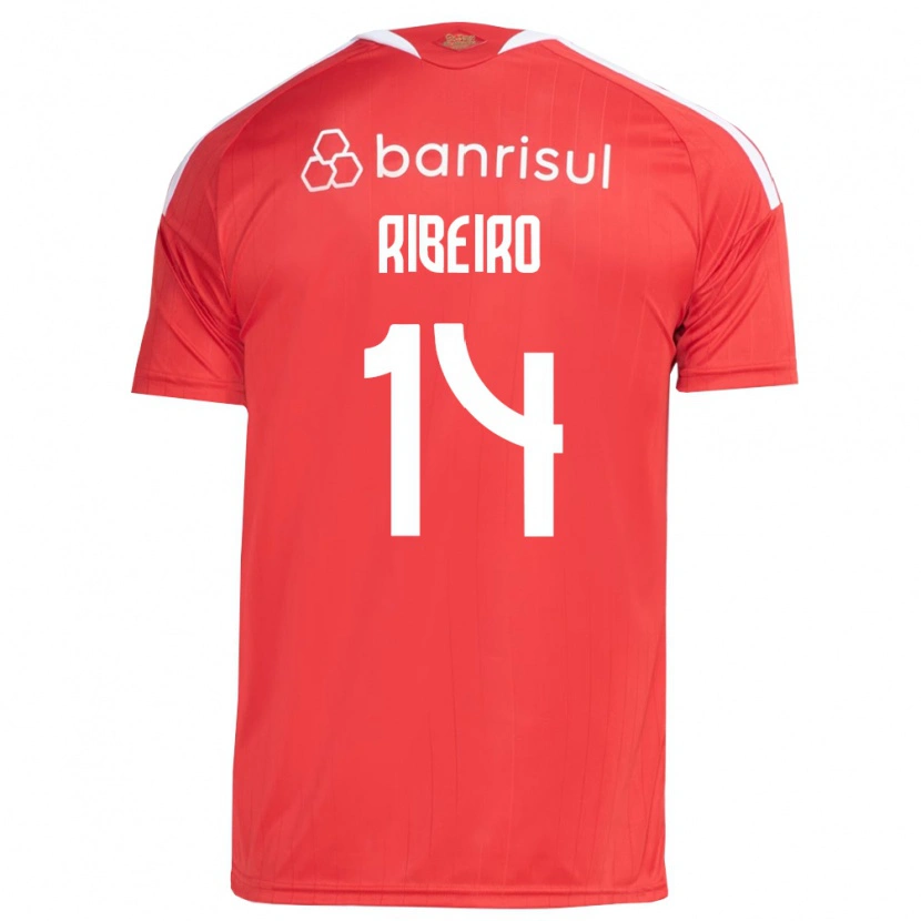 Danxen Män Lucas Ribeiro #14 Röd Vit Hemmatröja Matchtröjor 2026/27 Tröjor T-Tröja
