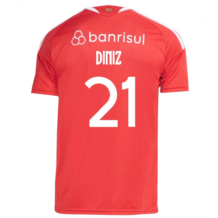 Danxen Män Kauã Diniz #21 Röd Vit Hemmatröja Matchtröjor 2026/27 Tröjor T-Tröja