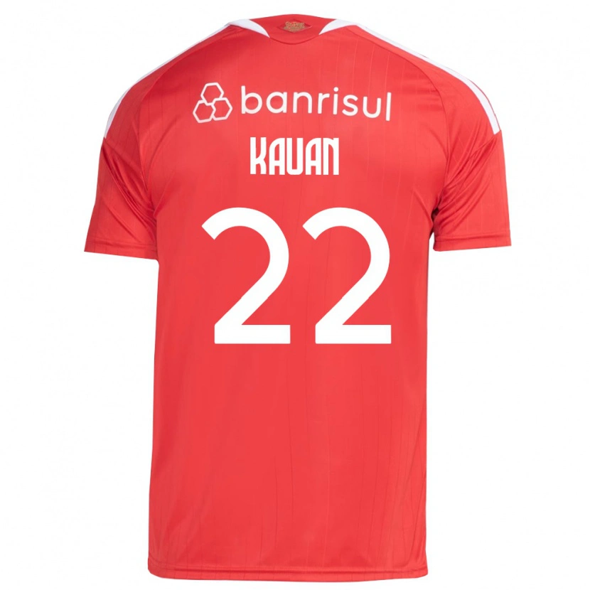 Danxen Män Kauan Jesus Santos Oliveira #22 Röd Vit Hemmatröja Matchtröjor 2026/27 Tröjor T-Tröja