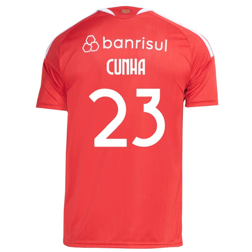 Danxen Män Matheus Cunha #23 Röd Vit Hemmatröja Matchtröjor 2026/27 Tröjor T-Tröja