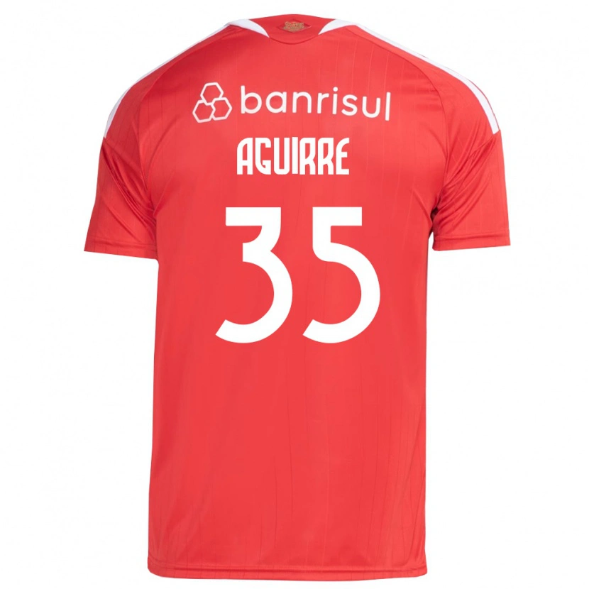 Danxen Män Braian Aguirre #35 Röd Vit Hemmatröja Matchtröjor 2026/27 Tröjor T-Tröja