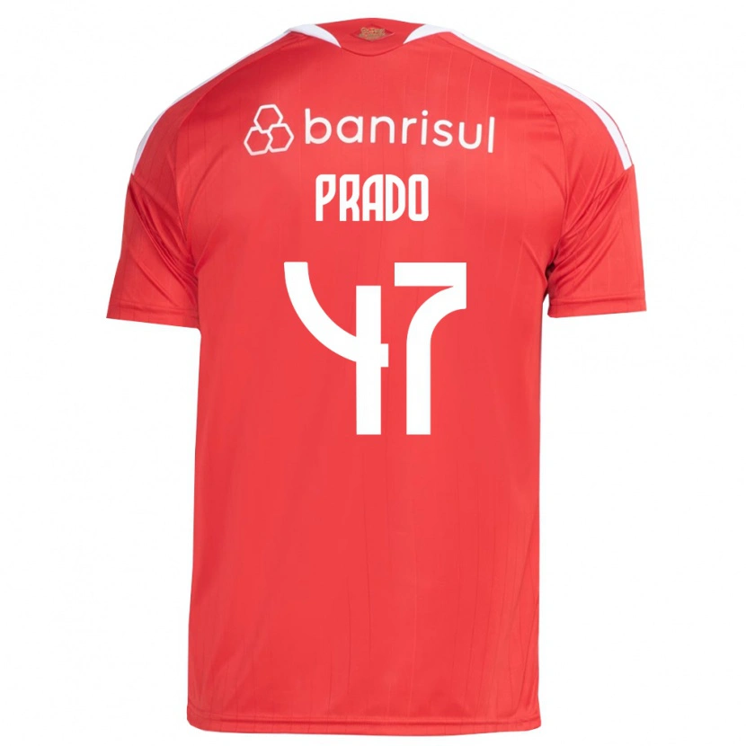 Danxen Män Gustavo Prado #47 Röd Vit Hemmatröja Matchtröjor 2026/27 Tröjor T-Tröja