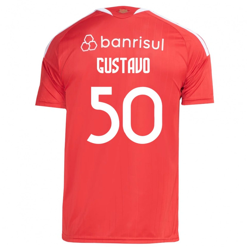 Danxen Män Gustavo Dos Santos #50 Röd Vit Hemmatröja Matchtröjor 2026/27 Tröjor T-Tröja