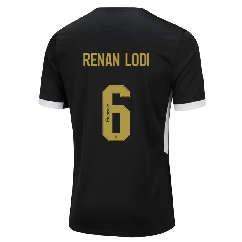 Danxen Män Renan Lodi #6 Svart Vit Gul Hemmatröja Matchtröjor 2026/27 Tröjor T-Tröja