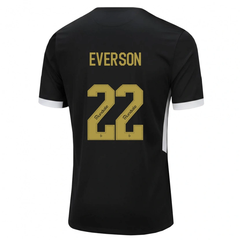 Danxen Män Everson Felipe Marques Pires #22 Svart Vit Gul Hemmatröja Matchtröjor 2026/27 Tröjor T-Tröja