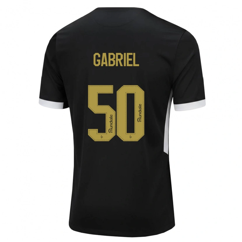 Danxen Män Vitor Gabriel #50 Svart Vit Gul Hemmatröja Matchtröjor 2026/27 Tröjor T-Tröja