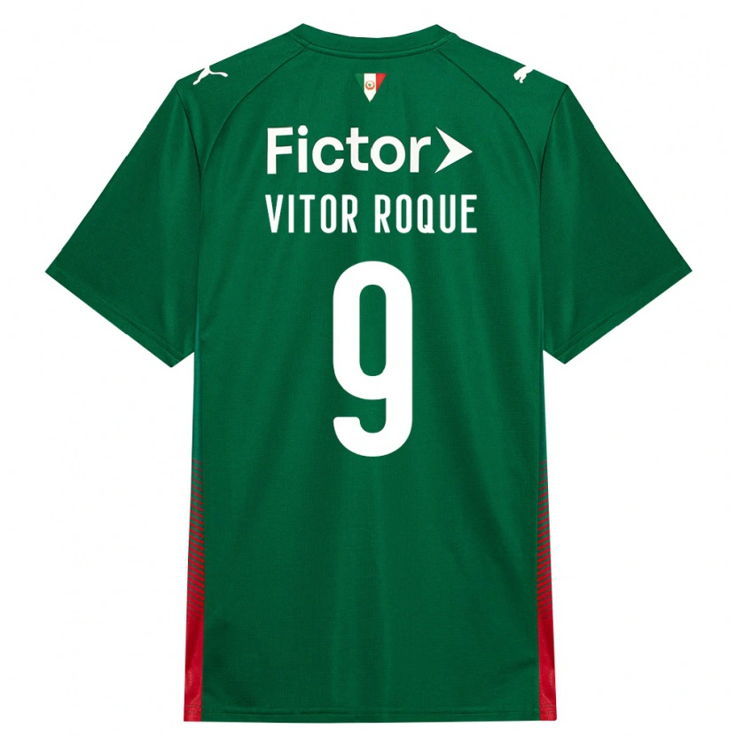 Danxen Män Vitor Roque #9 Grön Röd Vit Hemmatröja Matchtröjor 2026/27 Tröjor T-Tröja