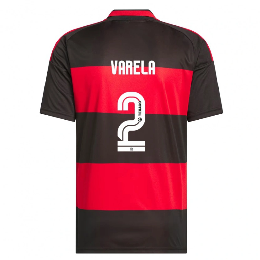 Danxen Män Guillermo Varela #2 Röd Svart Vit Hemmatröja Matchtröjor 2026/27 Tröjor T-Tröja