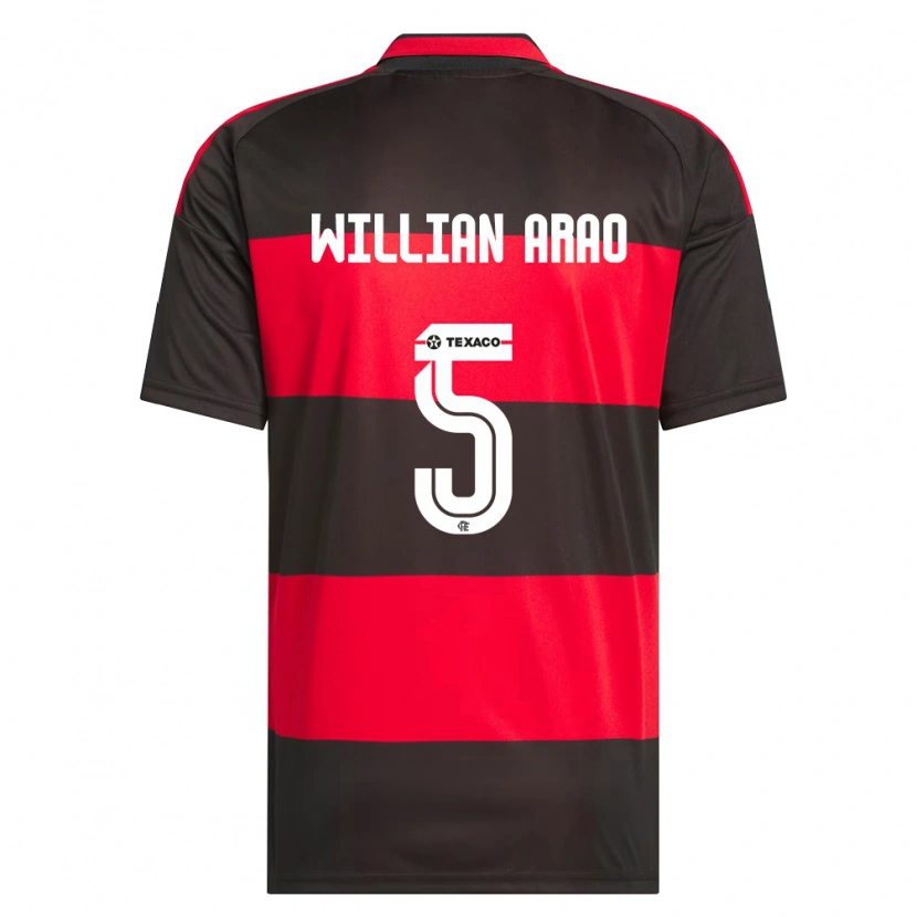 Danxen Män Willian Arao #5 Röd Svart Vit Hemmatröja Matchtröjor 2026/27 Tröjor T-Tröja