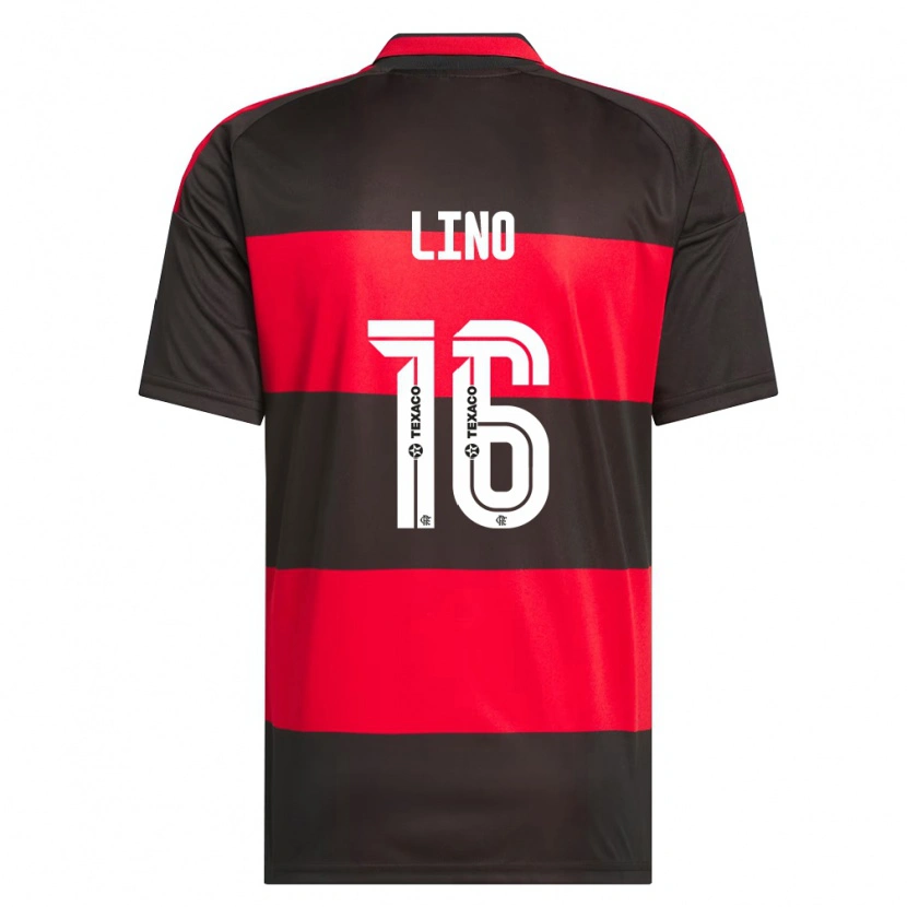 Danxen Män Samuel Lino #16 Röd Svart Vit Hemmatröja Matchtröjor 2026/27 Tröjor T-Tröja