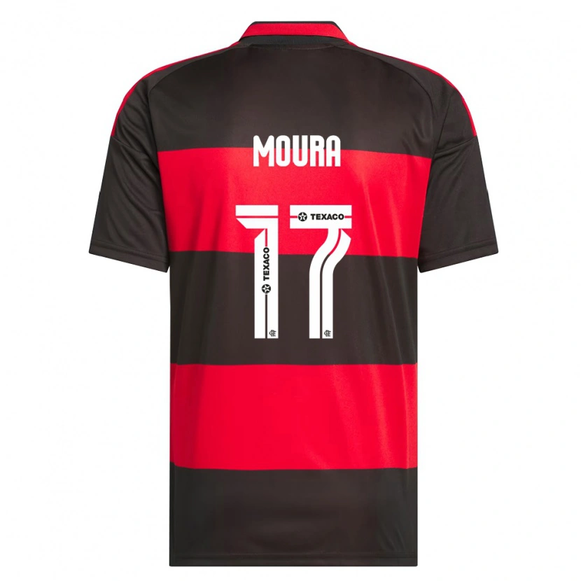 Danxen Män Hugo Moura #17 Röd Svart Vit Hemmatröja Matchtröjor 2026/27 Tröjor T-Tröja