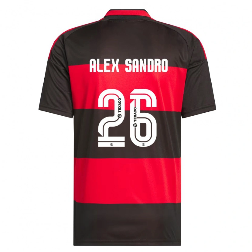 Danxen Män Alex Sandro #26 Röd Svart Vit Hemmatröja Matchtröjor 2026/27 Tröjor T-Tröja