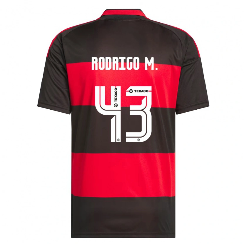 Danxen Män Rodrigo Muniz #43 Röd Svart Vit Hemmatröja Matchtröjor 2026/27 Tröjor T-Tröja