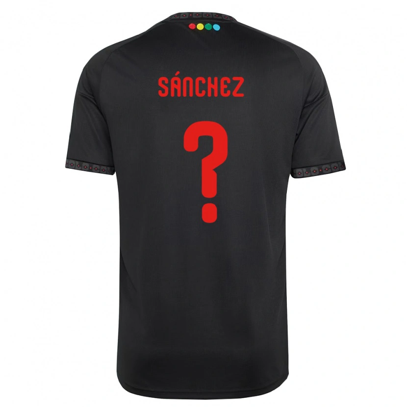 Danxen Män Bastian Sánchez #0 Svart Röd Bortatröja Matchtröjor 2026/27 Tröjor T-Tröja