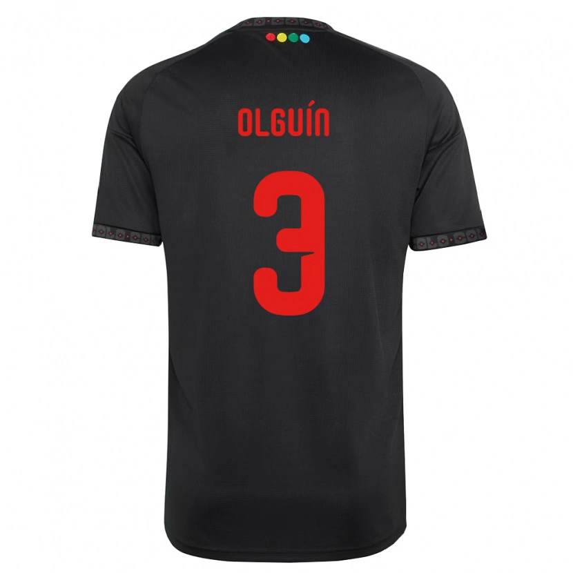 Danxen Män Alonso Olguín #3 Svart Röd Bortatröja Matchtröjor 2026/27 Tröjor T-Tröja