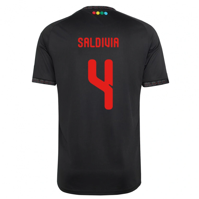 Danxen Män Alan Saldivia #4 Svart Röd Bortatröja Matchtröjor 2026/27 Tröjor T-Tröja