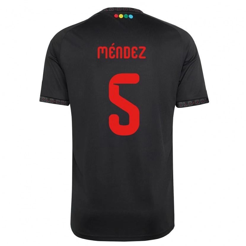 Danxen Män Víctor Méndez #5 Svart Röd Bortatröja Matchtröjor 2026/27 Tröjor T-Tröja